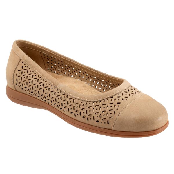 Delmara Beige Nubuck Perf