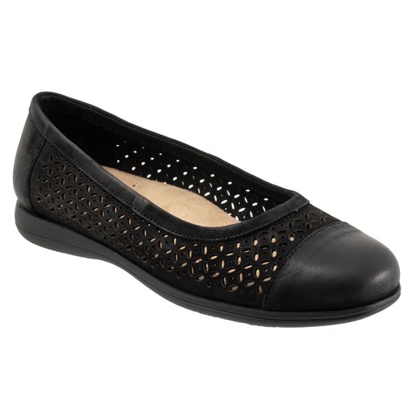 Delmara Black Nubuck Perf