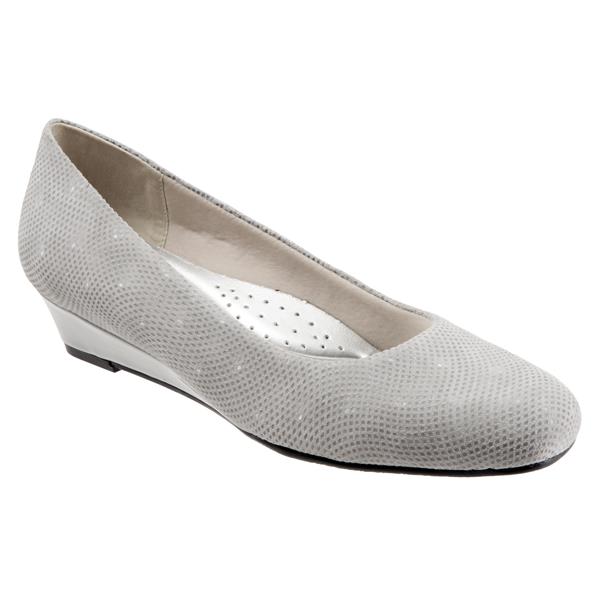 Lauren Light Grey 3D Patent Suede